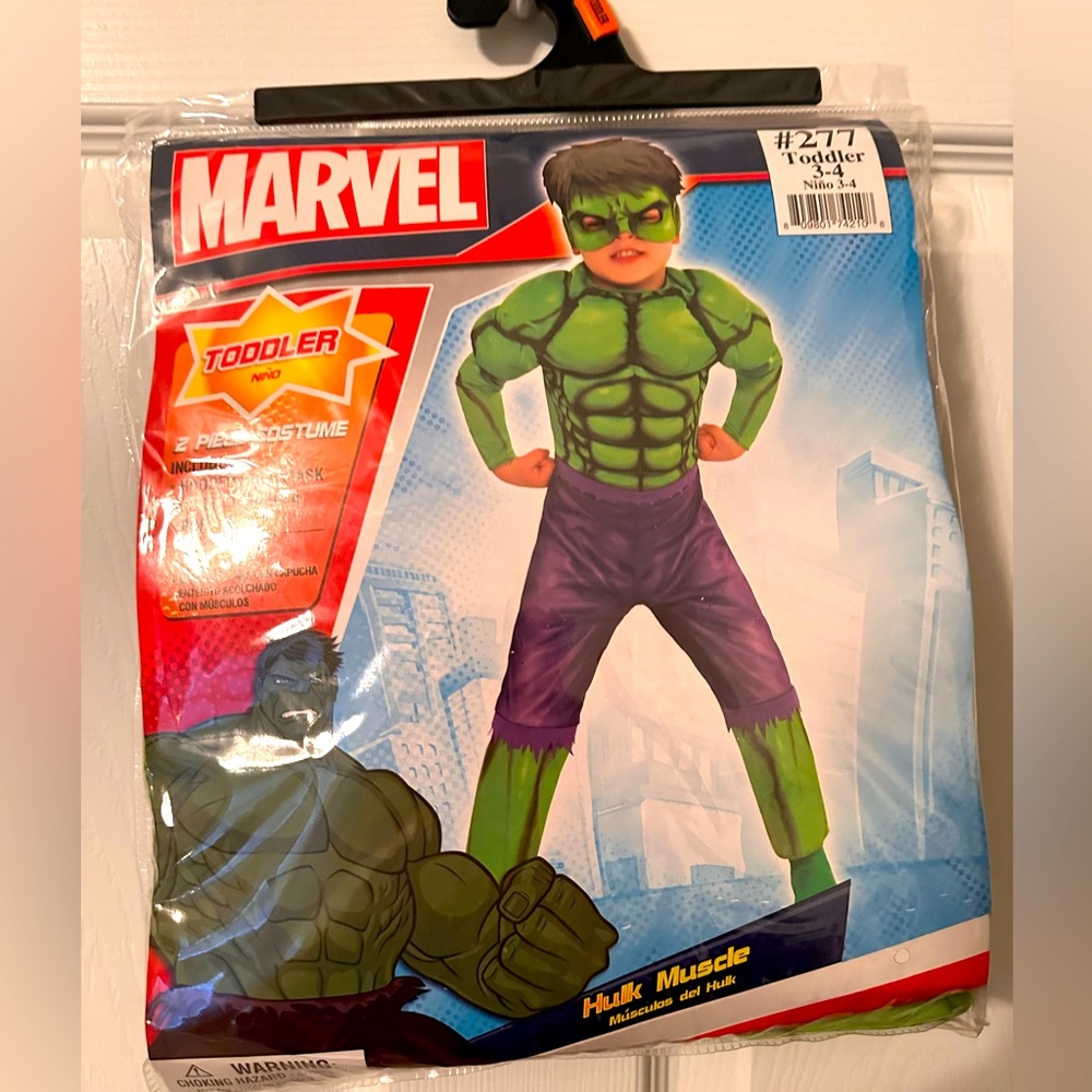 Toddler Hulk Halloween costume (3-4T)